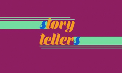 Text showing story tellers