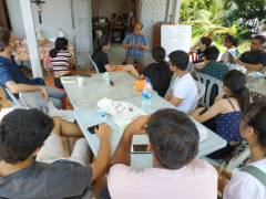 Students gathering to discuss