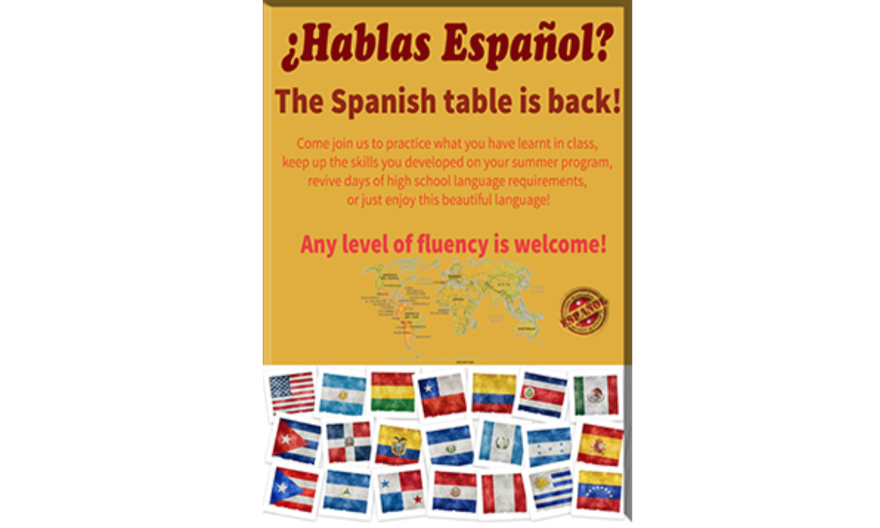 spanish table poster